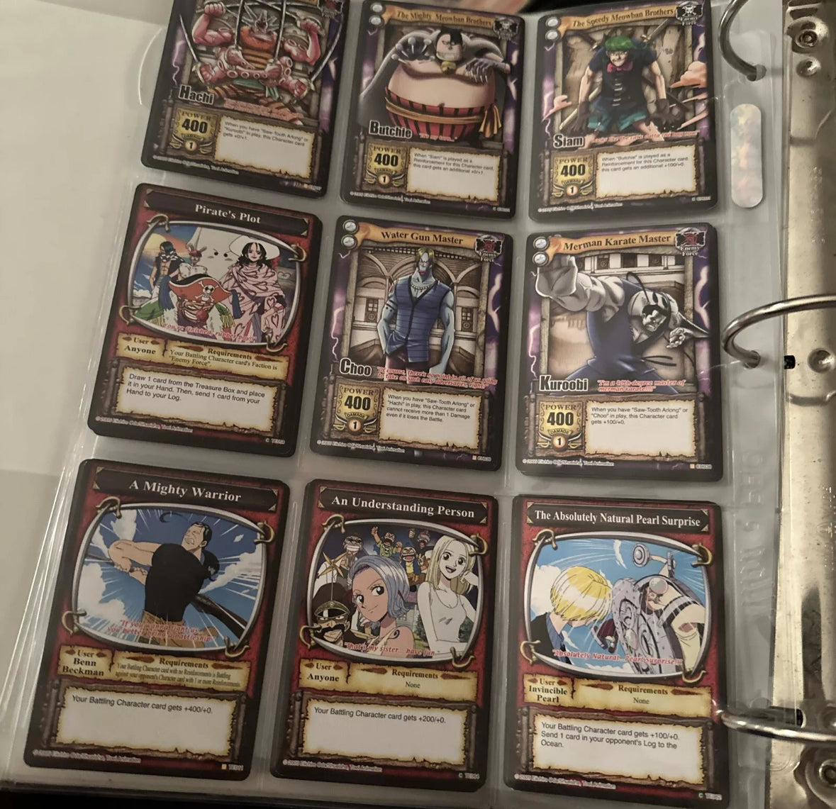 Vintage One Piece  - Large Card Lot Lots Of Rares! 2005 54 Cards Total Mostly LP