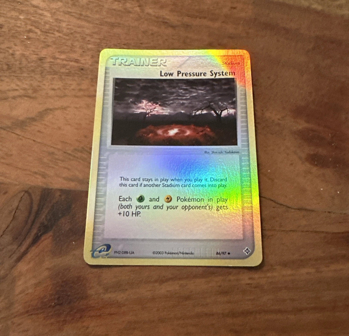 Pokemon Card Low Pressure System 86/97 EX Dragon Reverse Holo Light Play