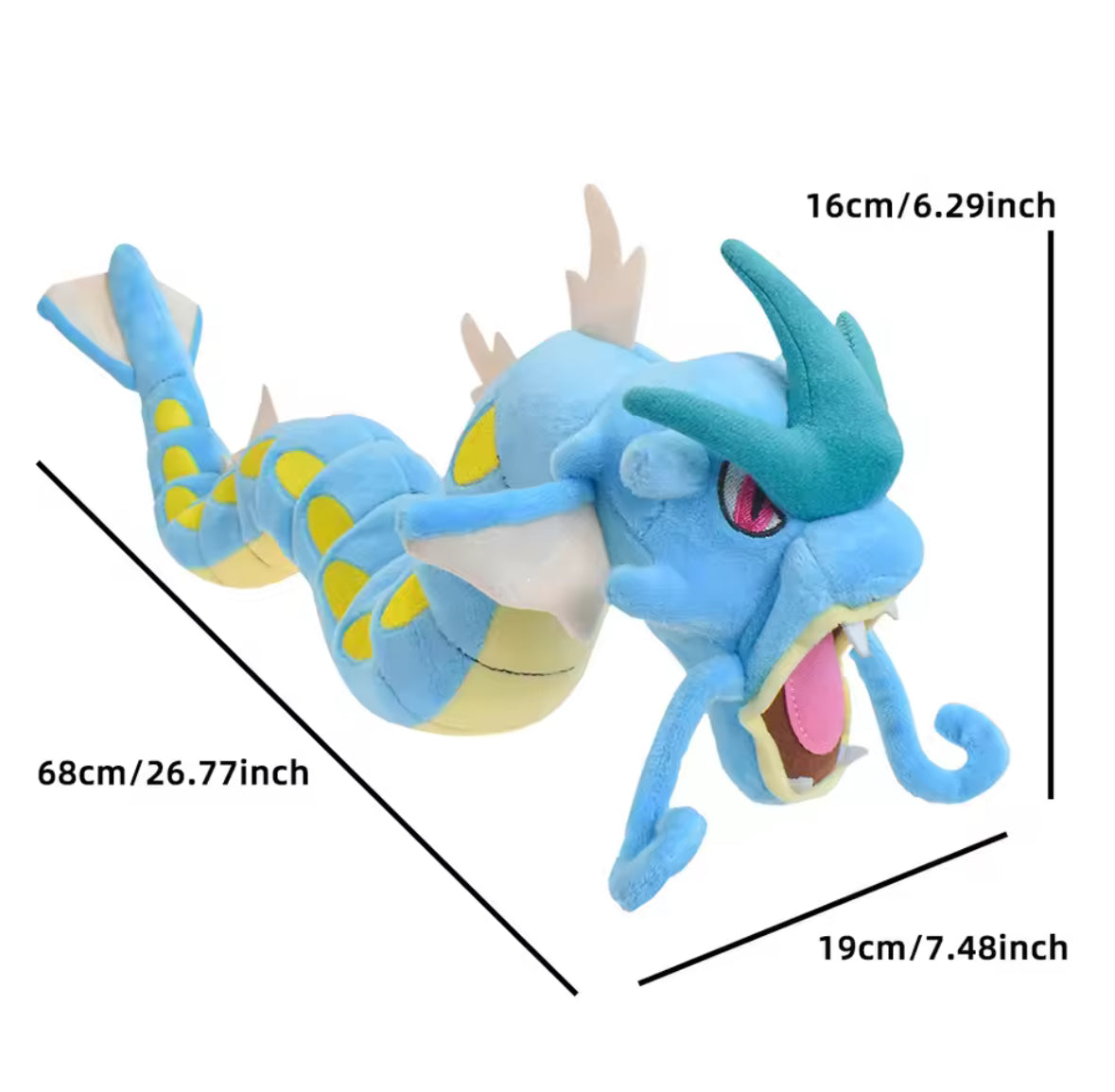 68cm Kawaii Pokémon 151 Blue Gyarados Plush Doll Brand New Gift Idea Awesome!