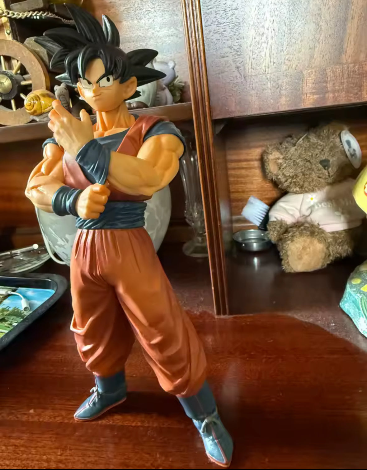 27cm Anime Dragon Ball Z Goku Figure Goku with Scouter Figurine Brand New Gift