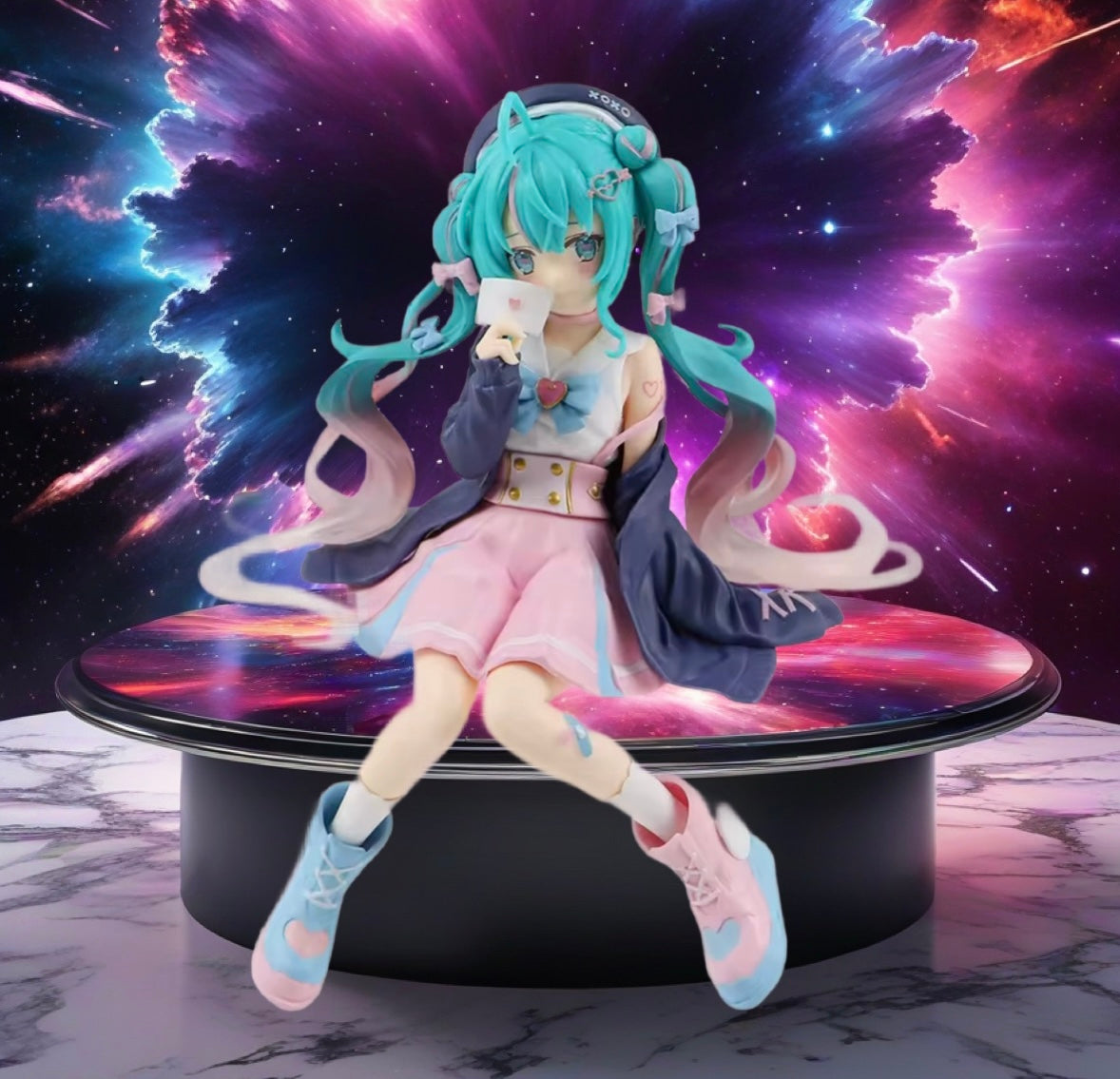 New 14cm Hatsune Miku Anime figure Pink sakura PVC Action Figure Toy Gift Kids