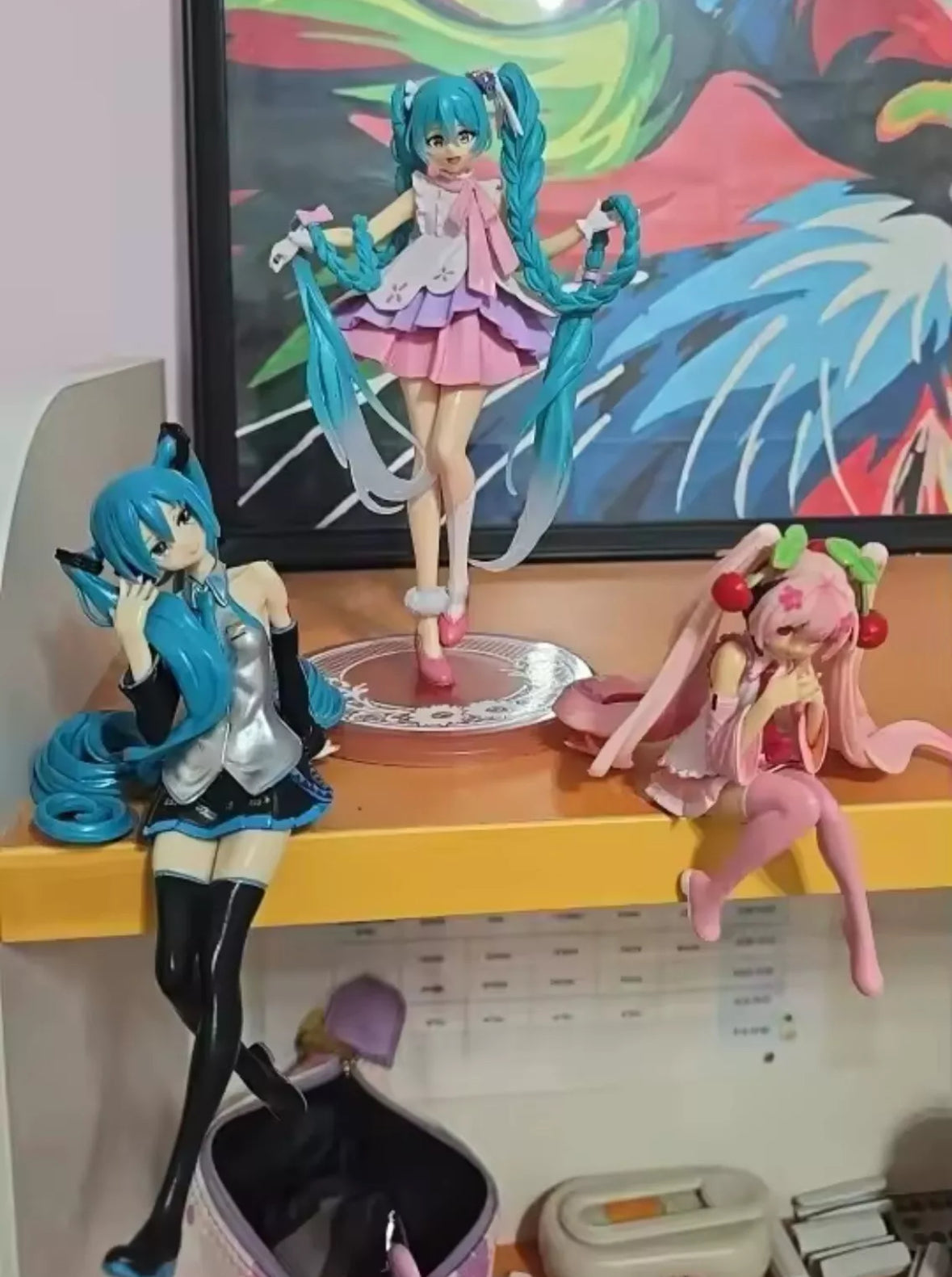 20cm Project DIVA Arcade Pink Cherry Hatsune Miku Figure Anime Figurine Girl Toy