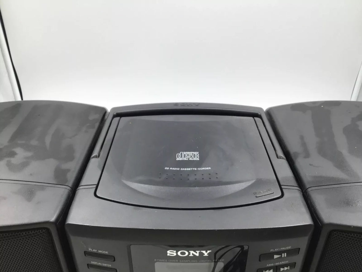 Sony CFD-Z130 CD Radio Cassette Player With Detachable Stereo Speakers Working
