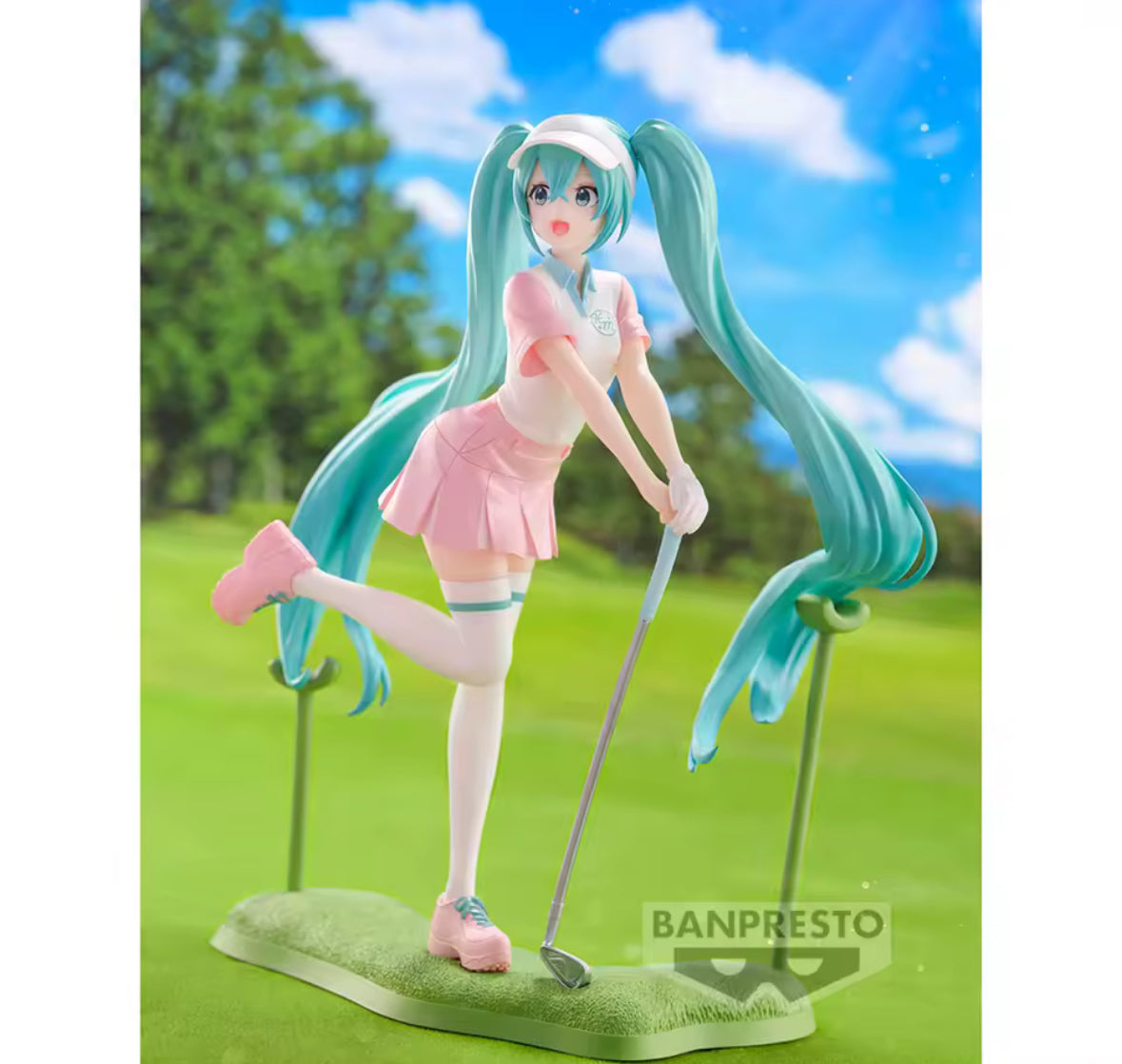 20CM BANDAI Anime HATSUNE MIKU Holiday Memories Figure Golf Series