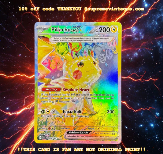 Pikachu Ex 238/198 Alt Art Art Pokémon Surging Sparks READ FIRST PIC CAREFULLY