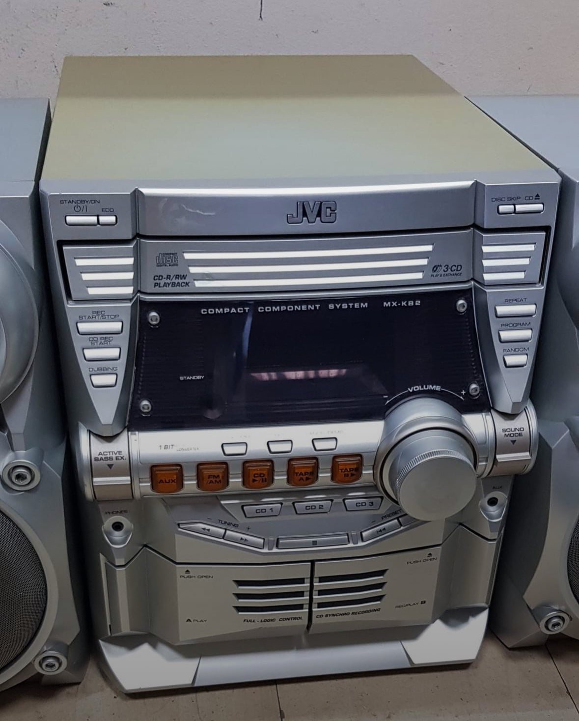 JVC Compact Component System MX-KB2 Stereo Cassette Bass Tested WORKS Rare