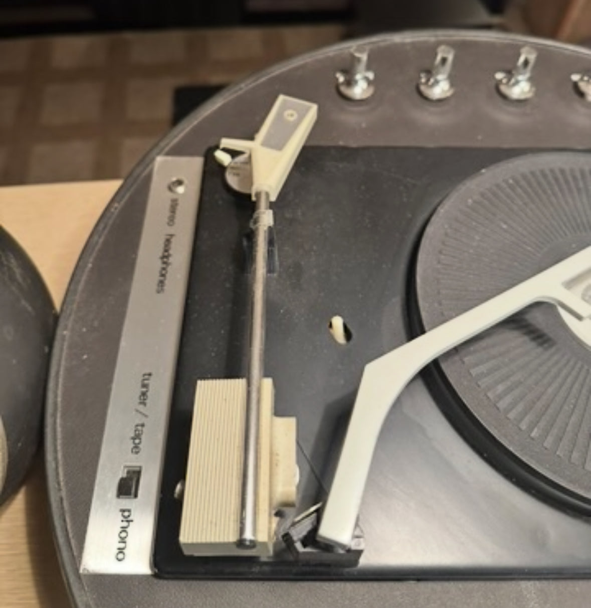 Vintage Electrohome Apollo 860 Solid State Turntable With Speakers Tested Works