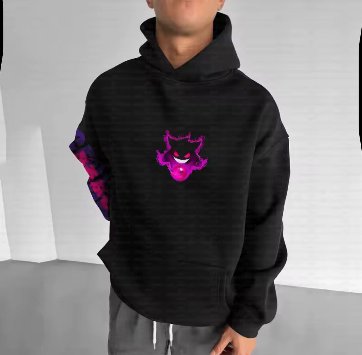 Gengar Painted Hoodie Men's and Women's New S-5XL