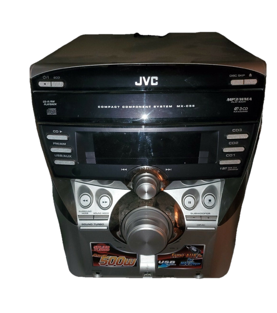 JVC MX-KC55 3 CD Changer Dual Cassette Player AM FM Stereo 500W🔥 Fully Working