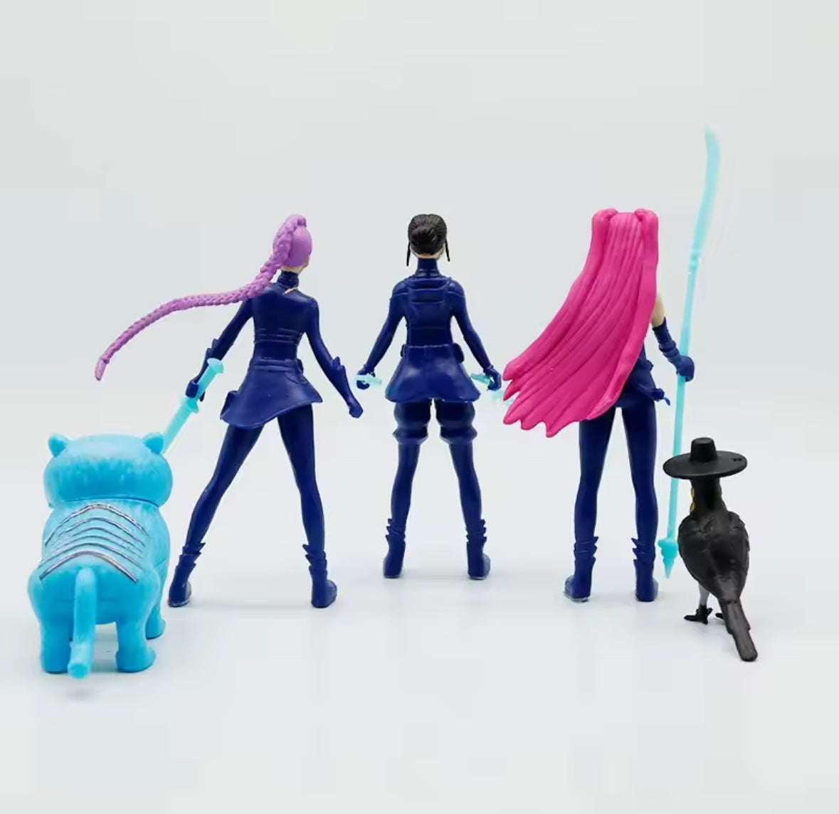 5pcs/Set Kpop Demon Hunters Action Figure. Toy Derpys Tiger Rumi Mira Zoey Sussy