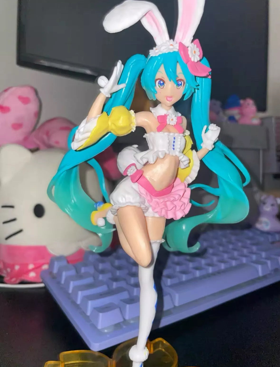 Hatsune Miku Action Figure Miku Kawaii Collection Model Bunny Ear 23cm Brand New