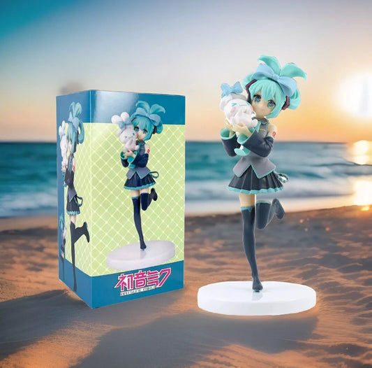 Hot 21CM Anime Hatsune Miku X Cinnamoroll Figure Anime Peripheral Collectible