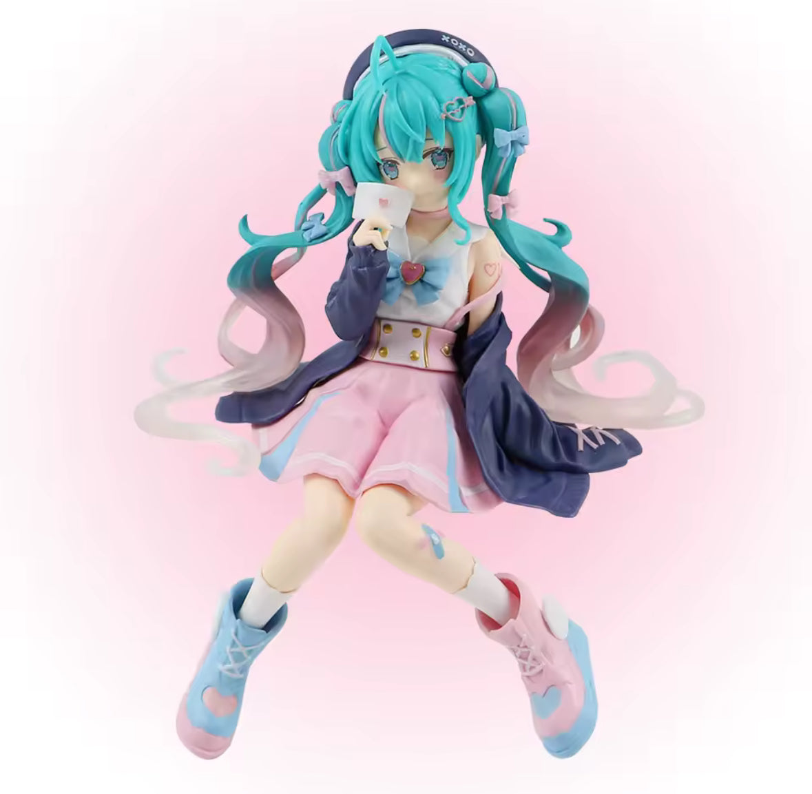 New 14cm Hatsune Miku Anime figure Pink sakura PVC Action Figure Toy Gift Kids