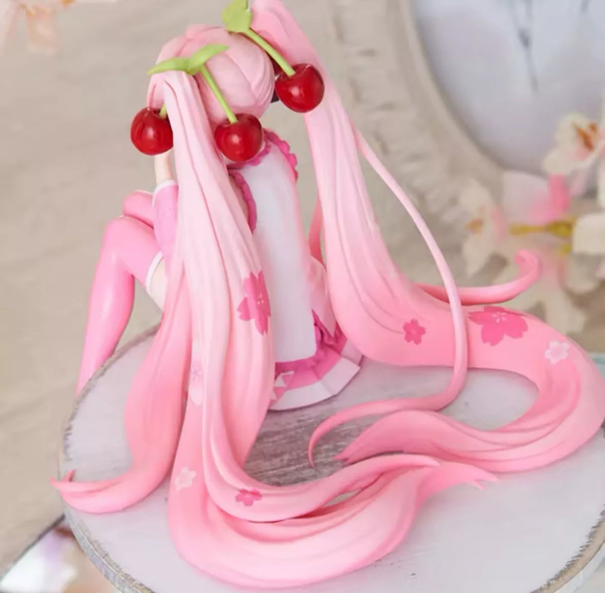 Hatsune Miku Action Figure Cherry Blossom Kawaii Model Pink 10cm Brand New