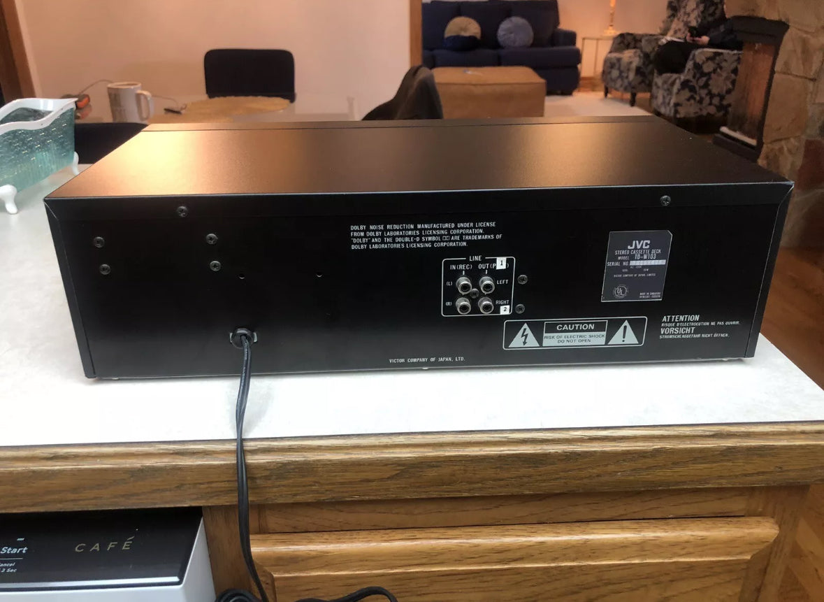 Vintage JVC TD-W103 Stereo Double Cassette Tape Deck Player Working