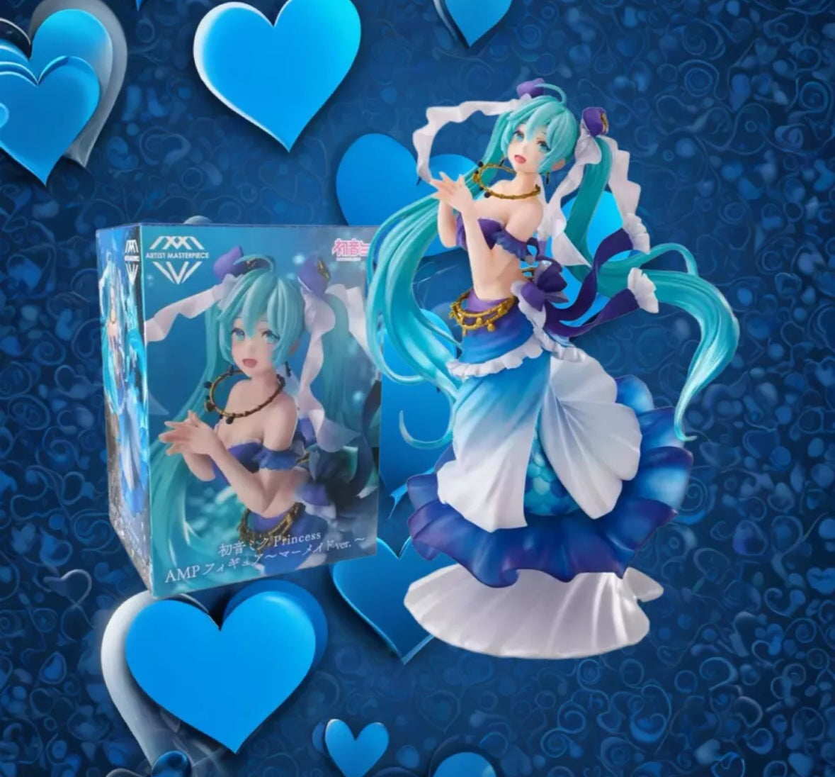 24CM Anime Hatsune Miku Figure Artist Masterpiece Fairy Tale Princess Mermaid