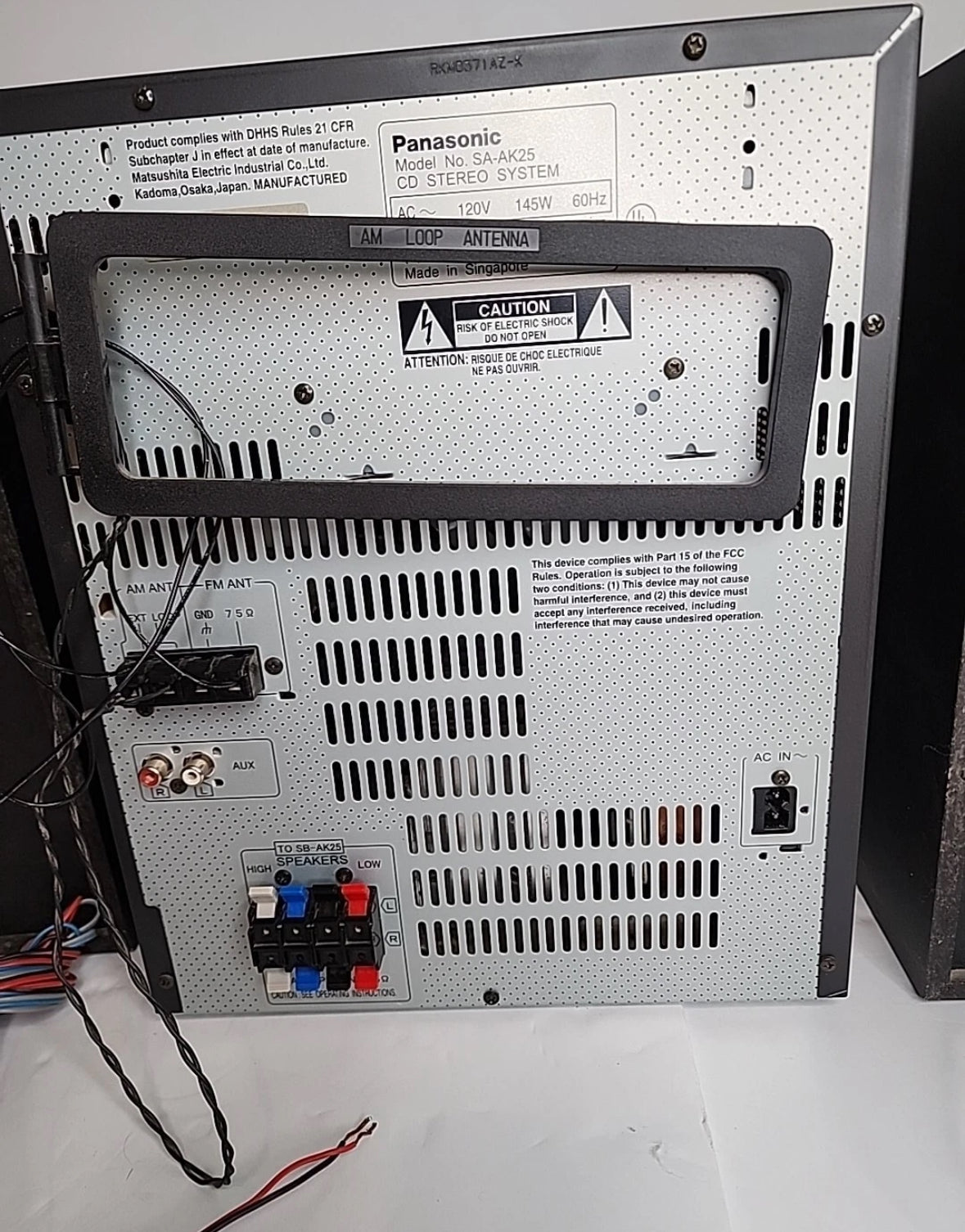 Panasonic Radio Stereo System Boombox SA-AK25 5 CD Changer dual Tape Fully Works
