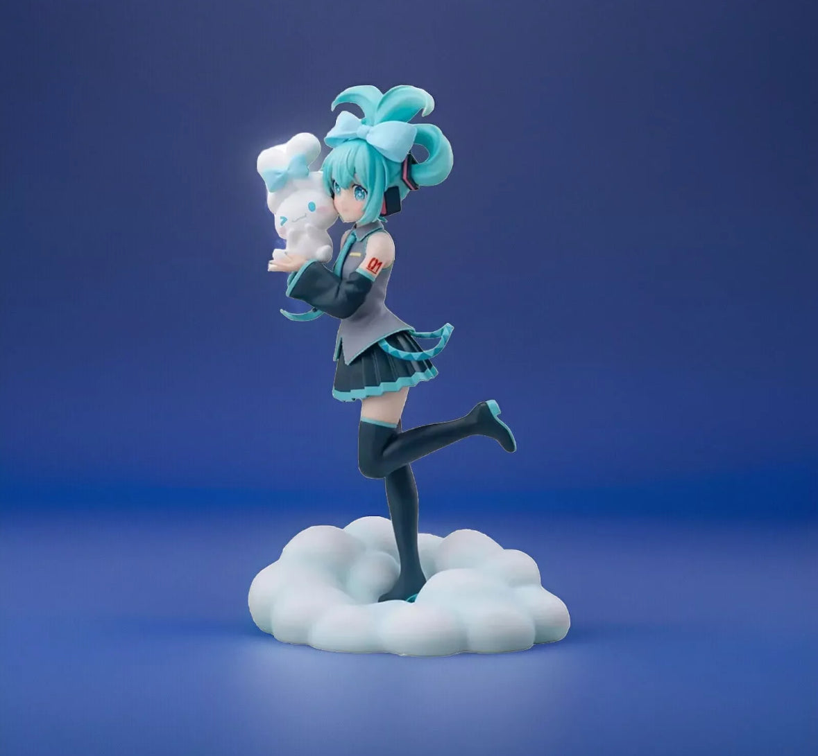 Hot 21CM Anime Hatsune Miku X Cinnamoroll Figure Anime Peripheral Collectible