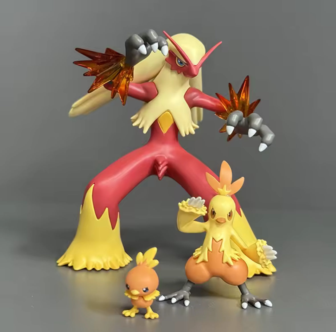 Pokemon Figure Blaziken Torchic Combusken Evolutionary Group Action Figures NEW