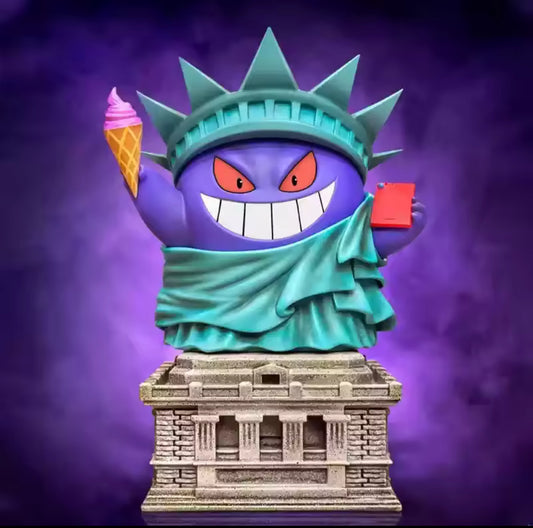 PokéMon Gengar COS Statue of Liberty Anime Figure Cute Brand New Gift