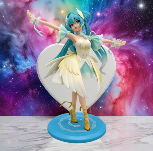 NEW 22cm HATSUNE MIKU Figure Hatsune Miku Dance Swan Rare Figure Toy Collectible
