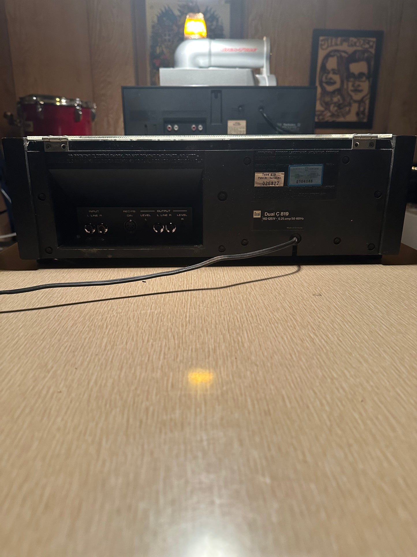 Silver DUAL C819 STEREO CASSETTE DECK Tested Rare Vers. Translucent Open Lid Top