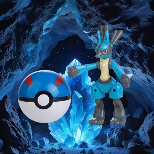 Pokemon Lucario Adjustable Action Figure With Great Ball New In Box