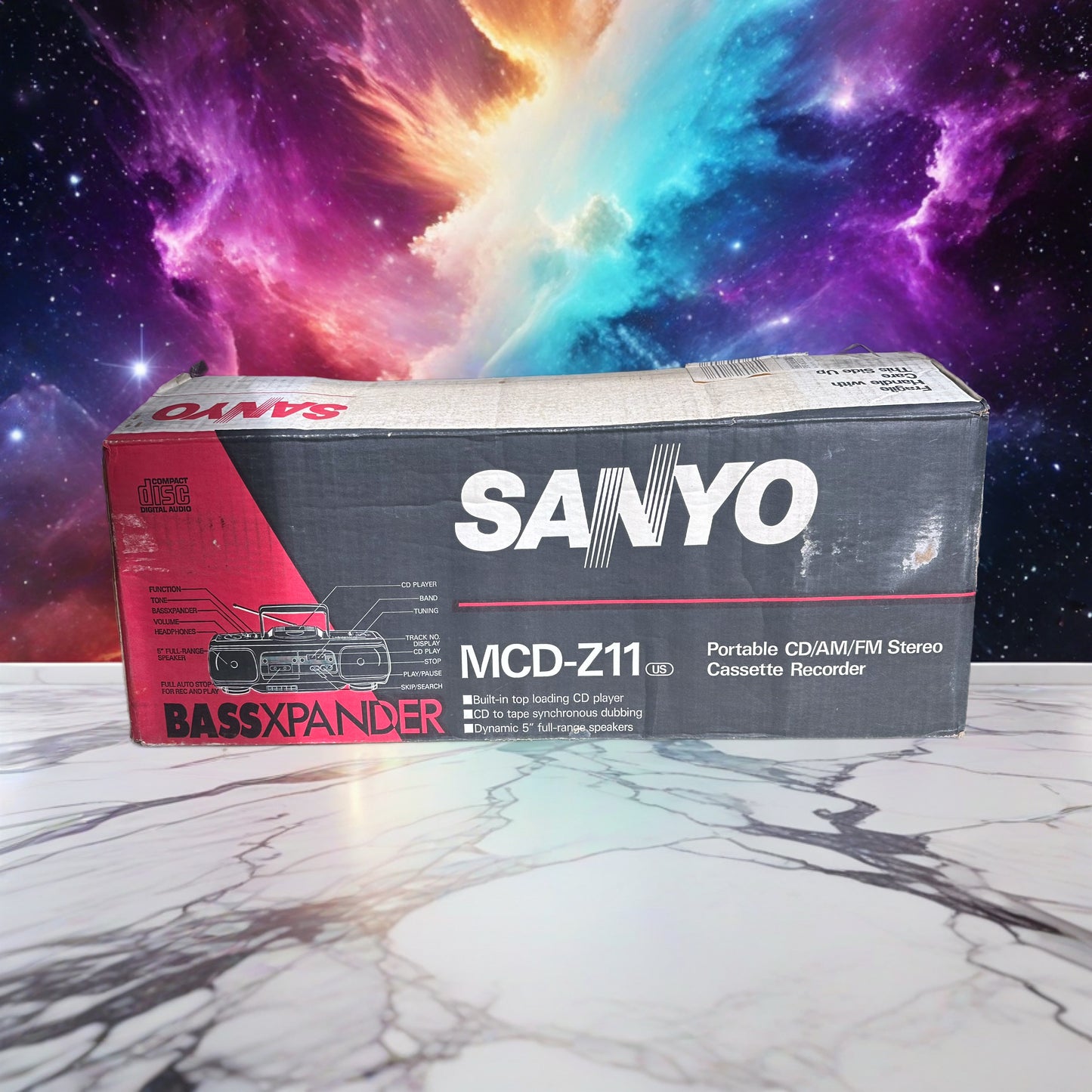 Sanyo MCD-Z11 Boombox Cd And Cassette Player New Open Box Original Packaging