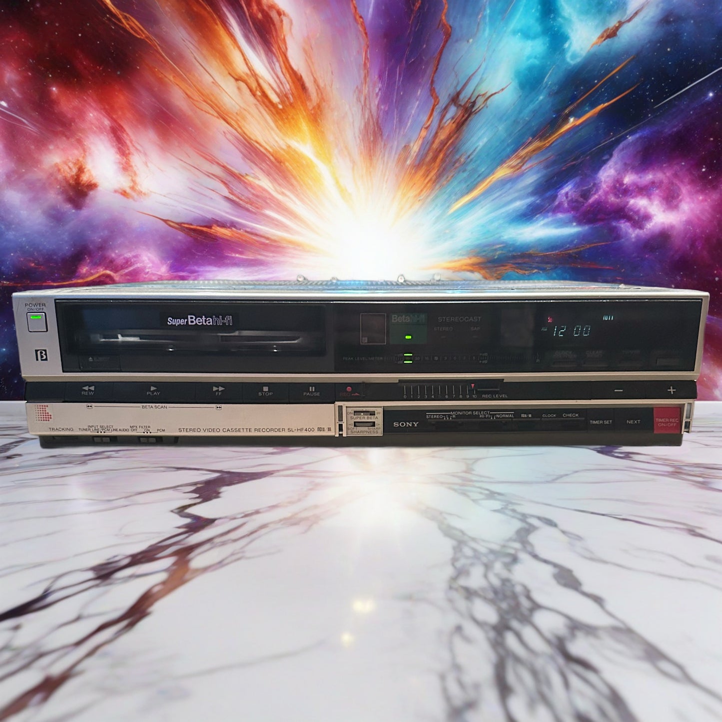 Sony SL-HF400 Hi-Fi Stereo Super BetaMax VCR Vintage Tested With Tapes Working🔥