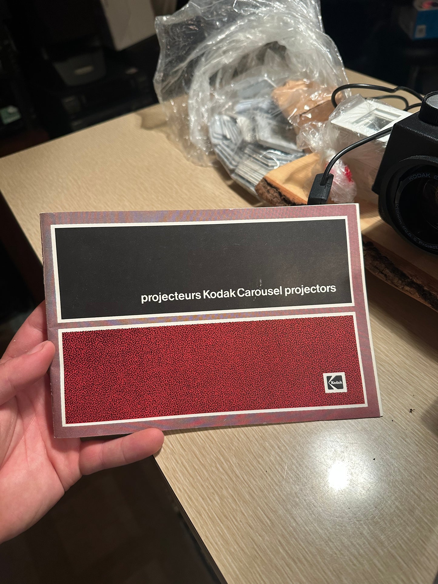 Kodak Carousel 760H Slide Projector Slide Trays Remote Leather Bag Slides Works!