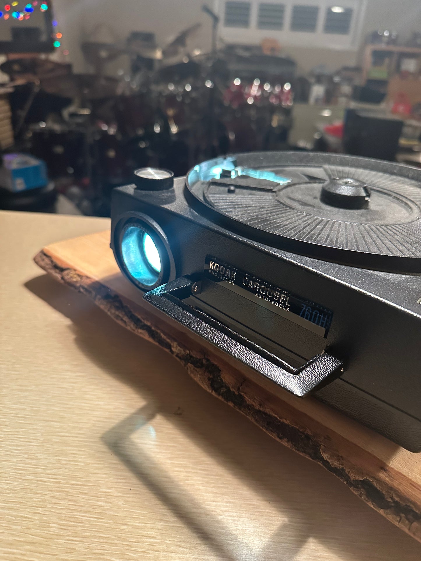 Kodak Carousel 760H Slide Projector Slide Trays Remote Leather Bag Slides Works!