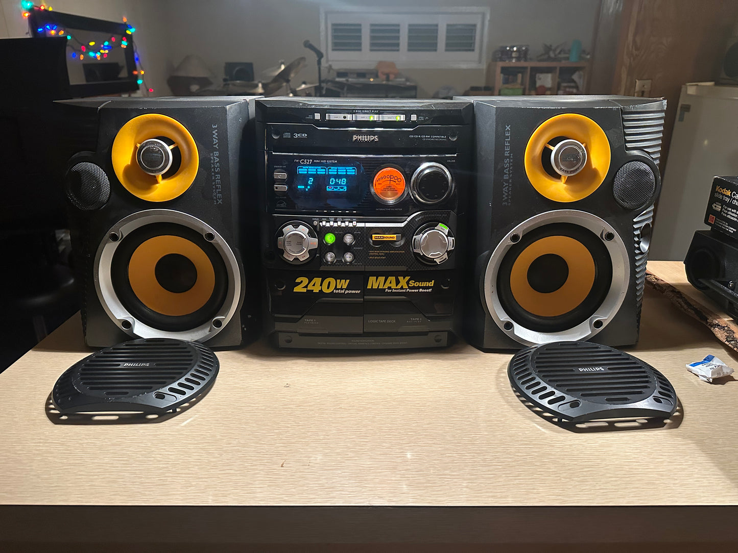 Philips FW-C527/37 Dual Cassettes 3 CD Changer Tested and Working