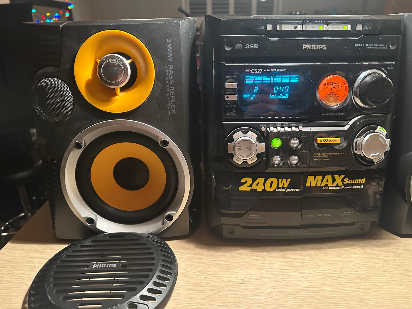 Philips FW-C527/37 Dual Cassettes 3 CD Changer Tested and Working