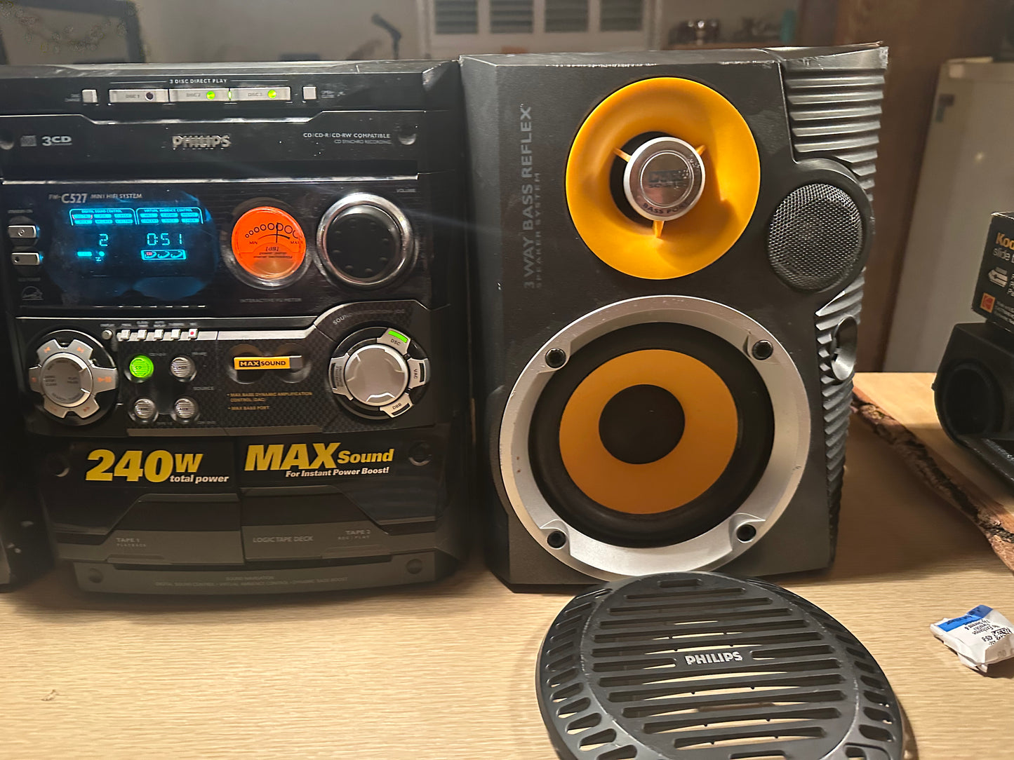 Philips FW-C527/37 Dual Cassettes 3 CD Changer Tested and Working