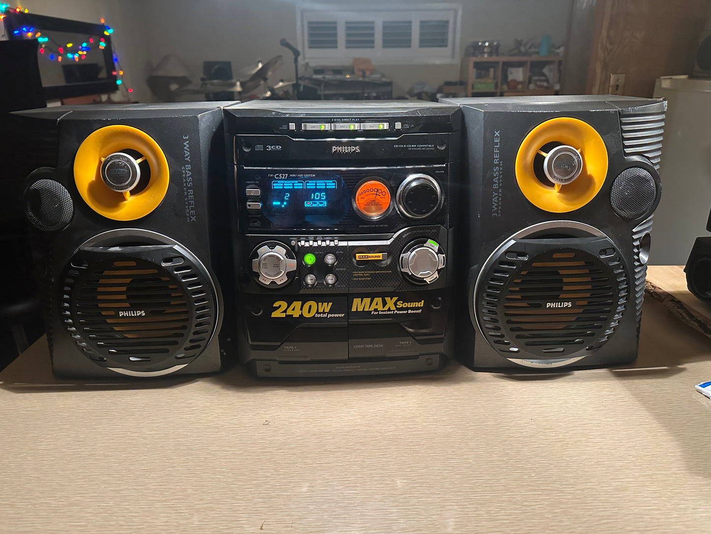 Philips FW-C527/37 Dual Cassettes 3 CD Changer Tested and Working