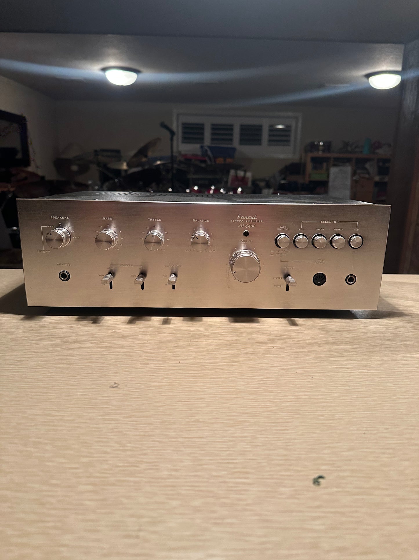 SANSUI AU-4400  Vintage Stereo Integrated Amplifier *Serviced* 1ST Silver Face!