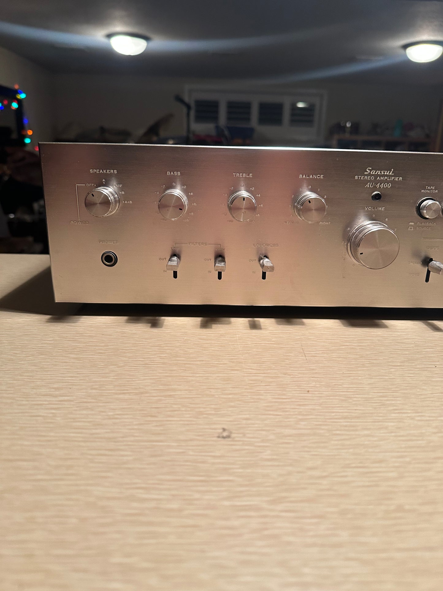 SANSUI AU-4400  Vintage Stereo Integrated Amplifier *Serviced* 1ST Silver Face!