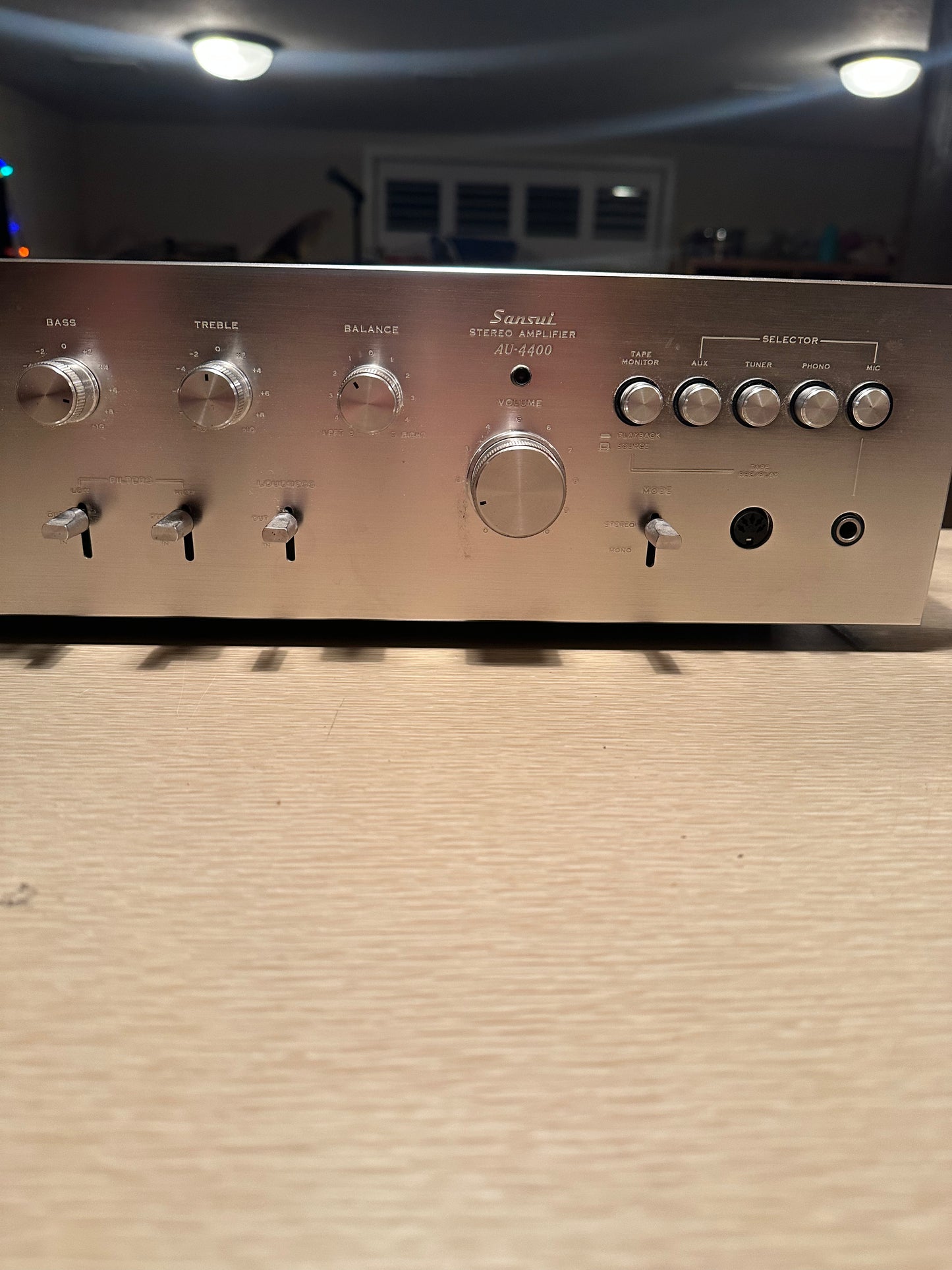 SANSUI AU-4400  Vintage Stereo Integrated Amplifier *Serviced* 1ST Silver Face!