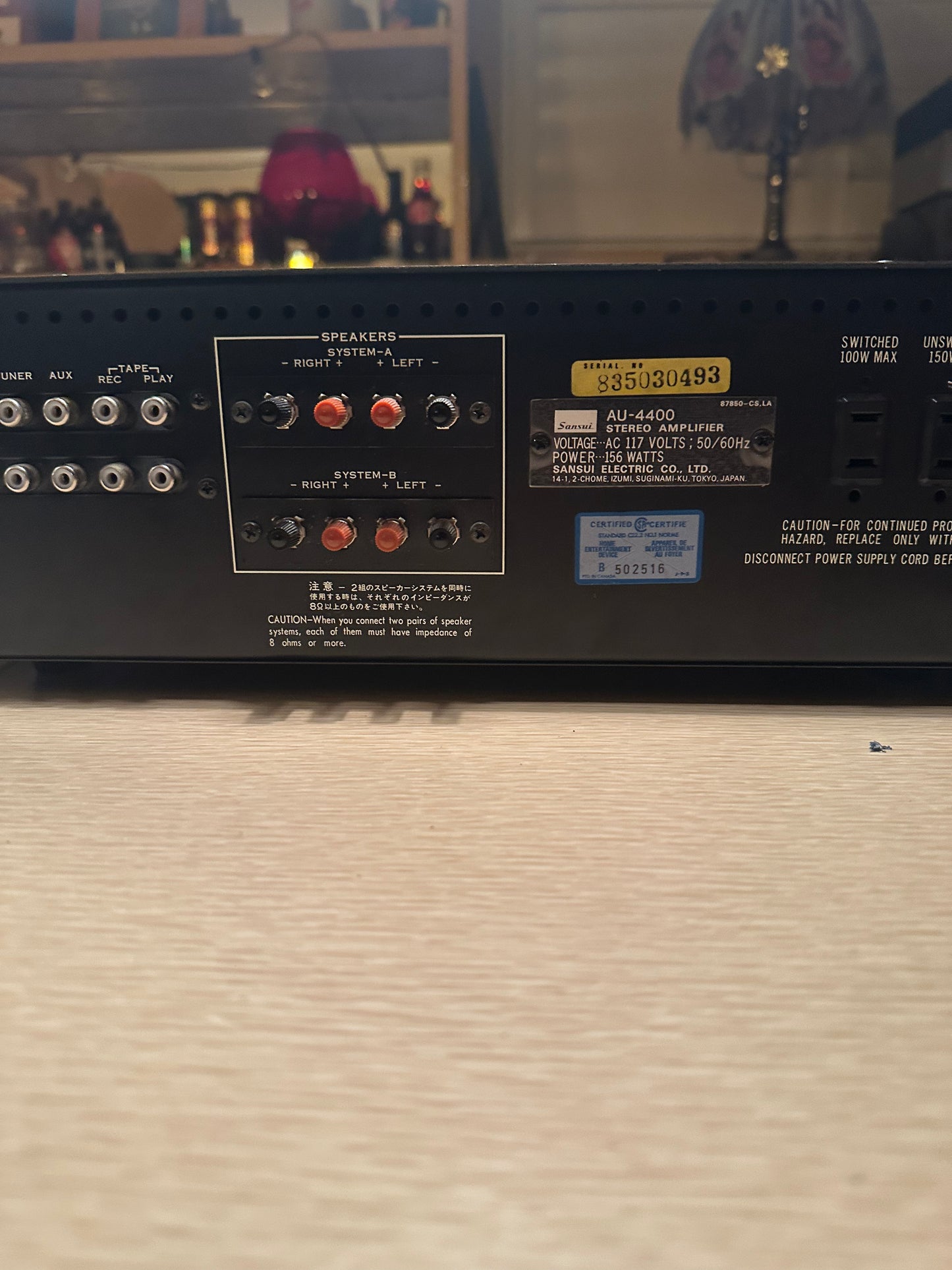 SANSUI AU-4400  Vintage Stereo Integrated Amplifier *Serviced* 1ST Silver Face!