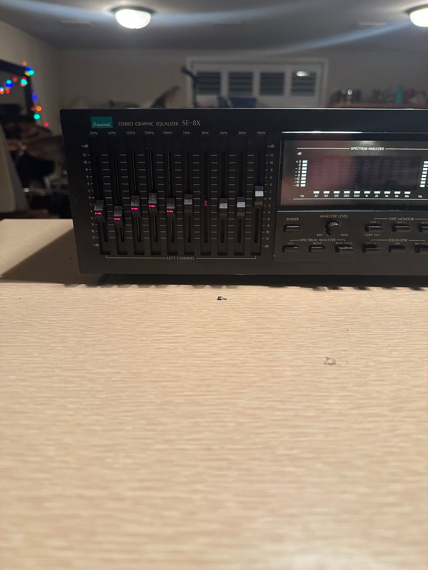 SANSUI SE-8X Black Vintage Stereo Graphic Equalizer - All Functions Working Read