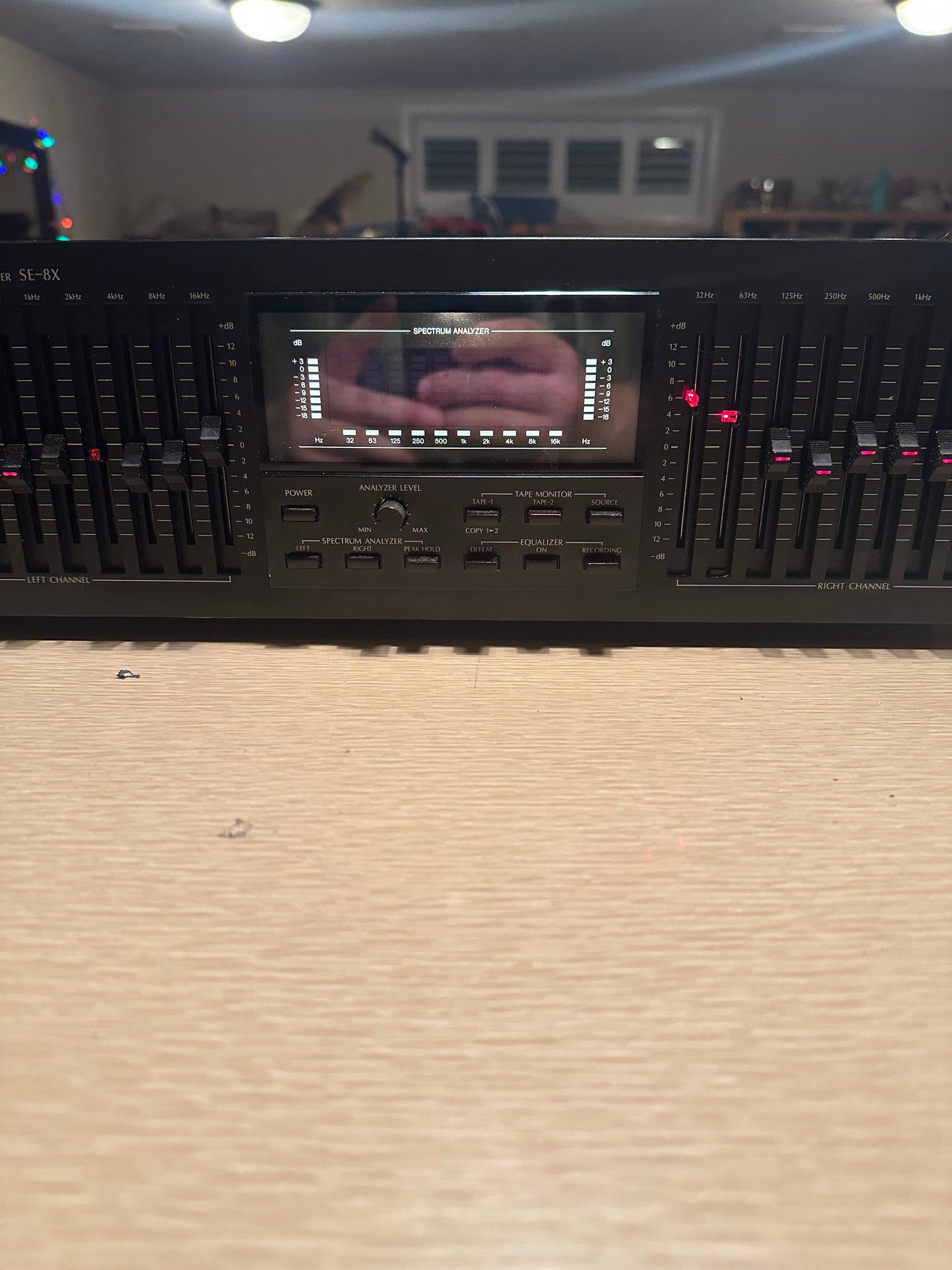 SANSUI SE-8X Black Vintage Stereo Graphic Equalizer - All Functions Working Read