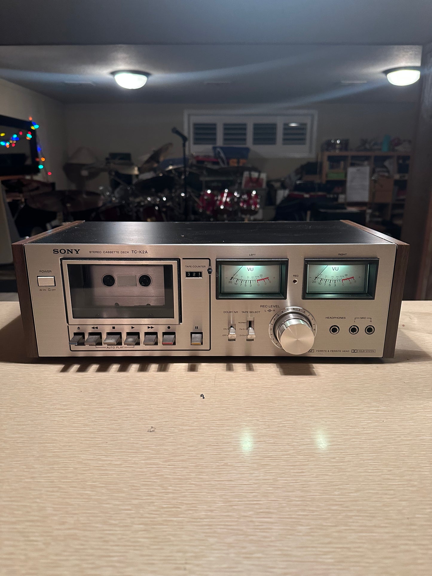 SONY TC-K2A Stereo Cassette Tape Deck Player Recorder Silver Japan *Serviced*