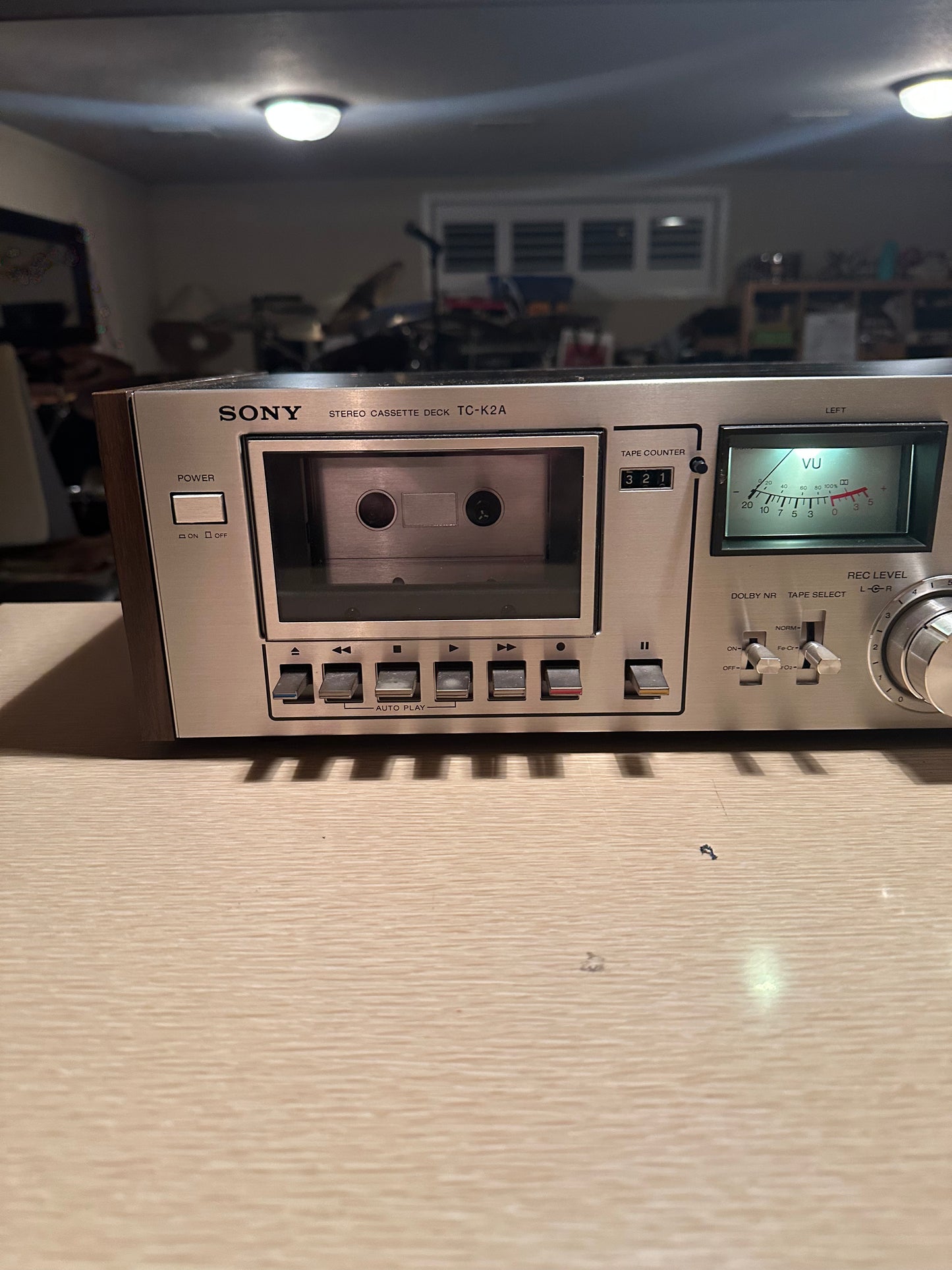 SONY TC-K2A Stereo Cassette Tape Deck Player Recorder Silver Japan *Serviced*