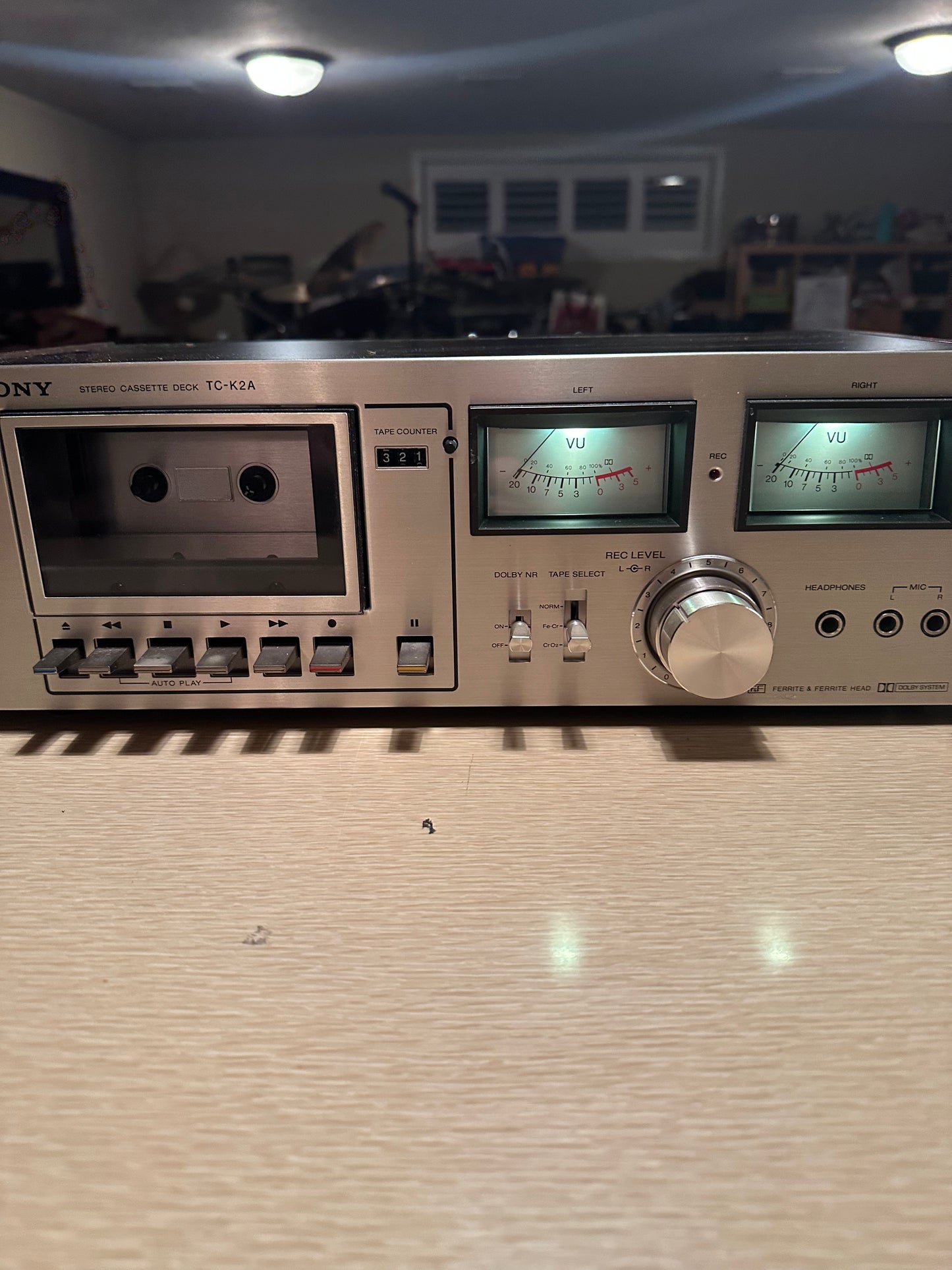 SONY TC-K2A Stereo Cassette Tape Deck Player Recorder Silver Japan *Serviced*