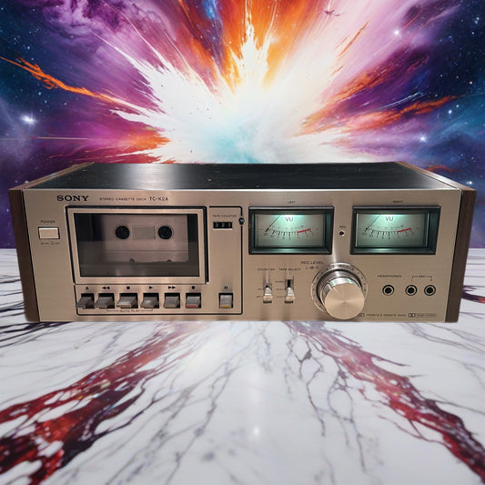 SONY TC-K2A Stereo Cassette Tape Deck Player Recorder Silver Japan *Serviced*