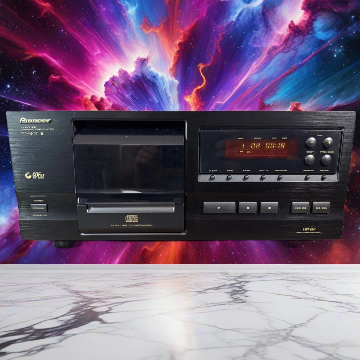 Pioneer / PD-F407 / File-Type Compact Disc Player / 25 Disc / Tested *Serviced*