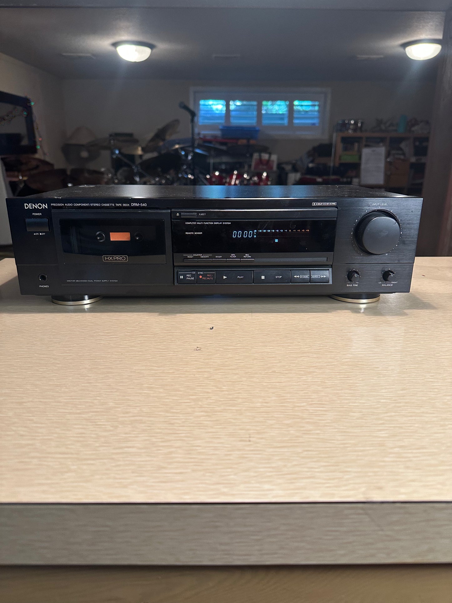 GREAT Condition Denon DRM-540 Cassette Deck ~ BEAUTIFUL Sound Quality New Belts