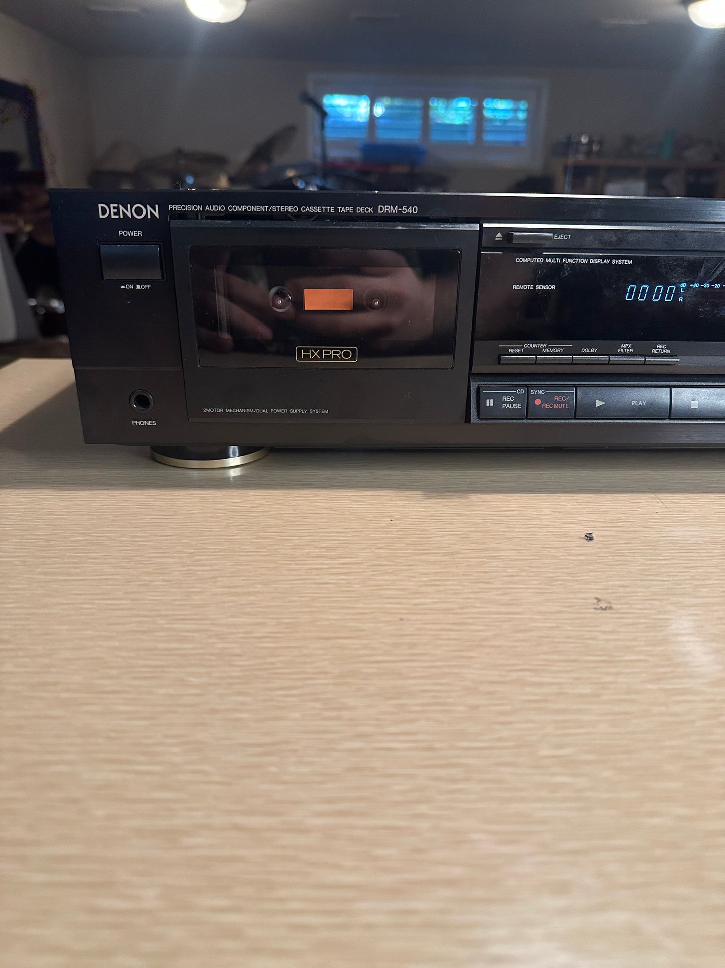 GREAT Condition Denon DRM-540 Cassette Deck ~ BEAUTIFUL Sound Quality New Belts