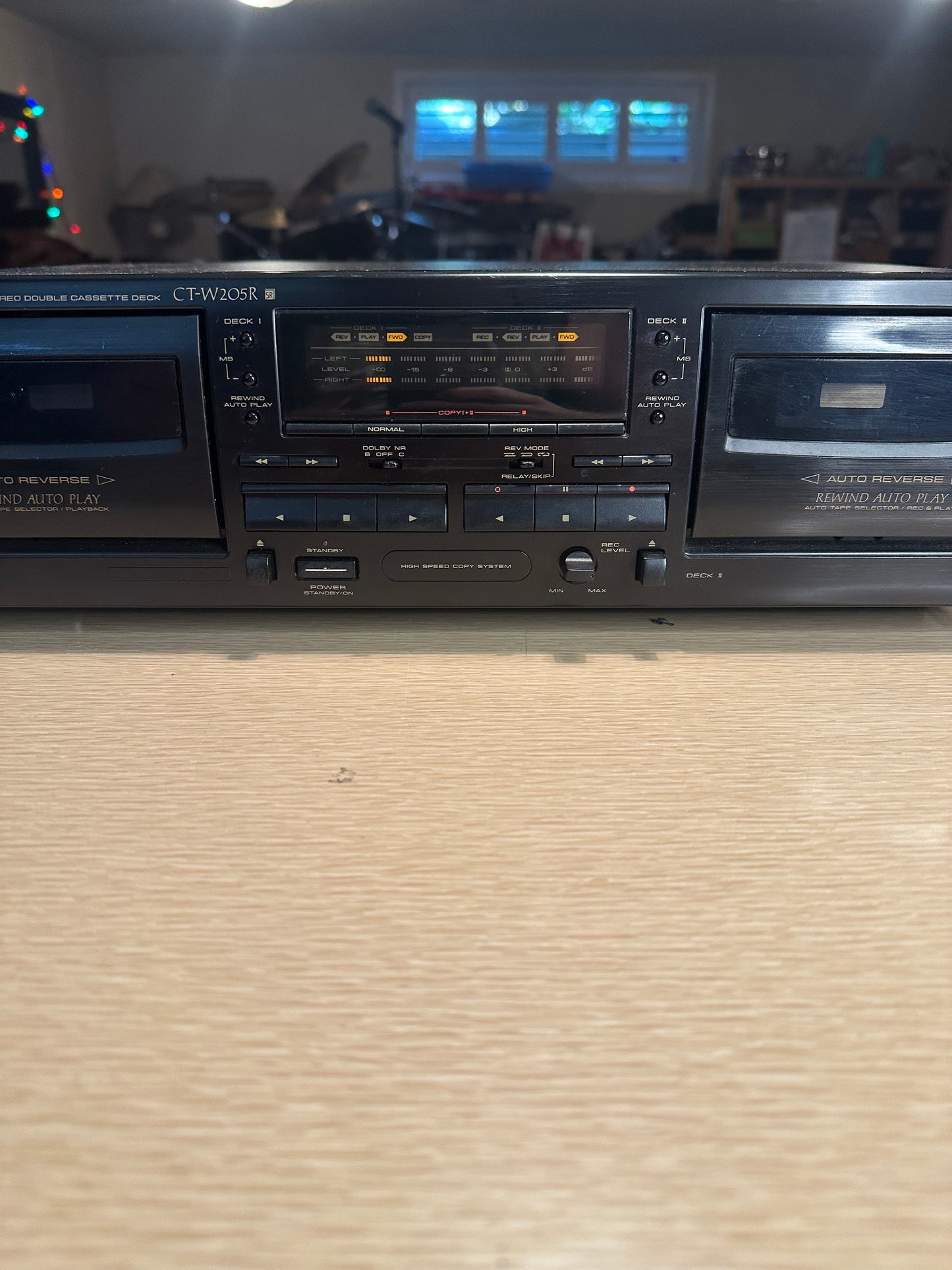 Pioneer CT-W205R Dual Stereo Cassette Player Auto Reverse CLEANED NEW BELTS