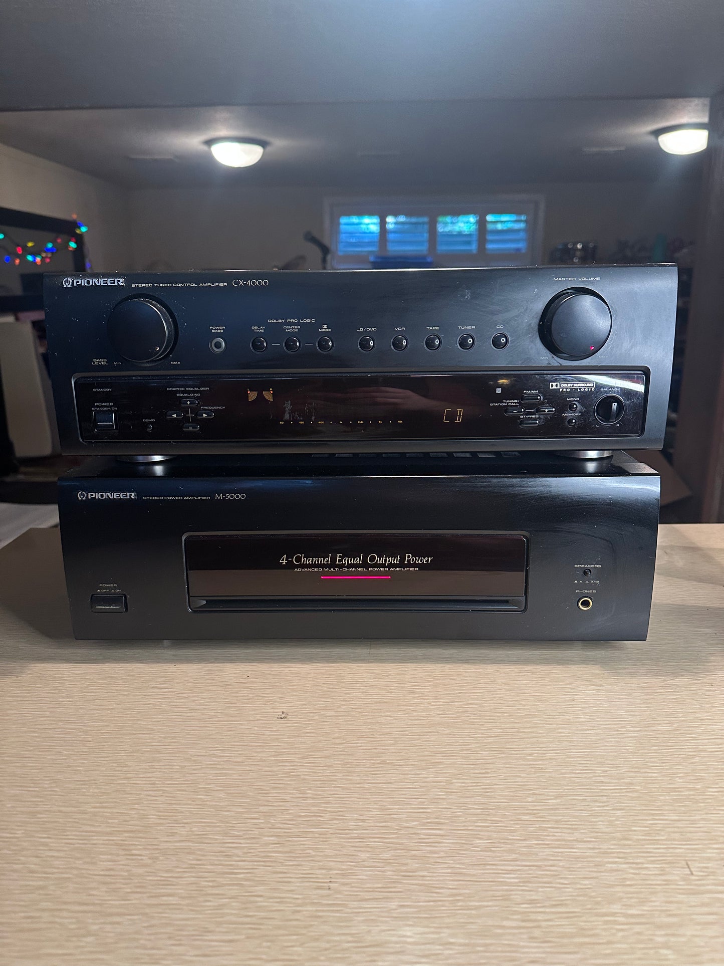 Vintage Pioneer CX-4000S Stereo Tuner, M-5000 Powered Amplifier *SERVICED* RARE